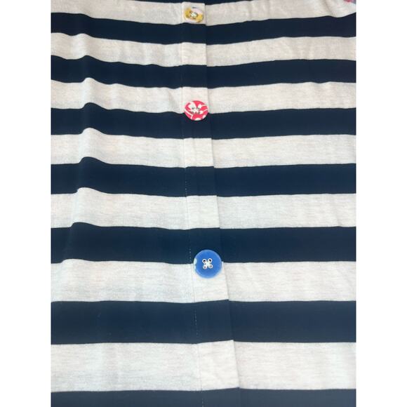 Matilda Jane Girls Dress Size 10 Black White Stripe Floral Sleeve - Picture 6 of 8